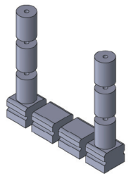 Stackable U-Core Assemblies Using Neodymium Magnets